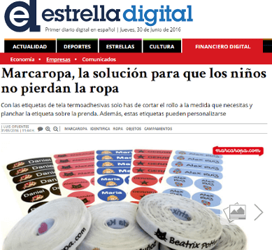 MarcaRopa, the solution so that children do not lose clothes