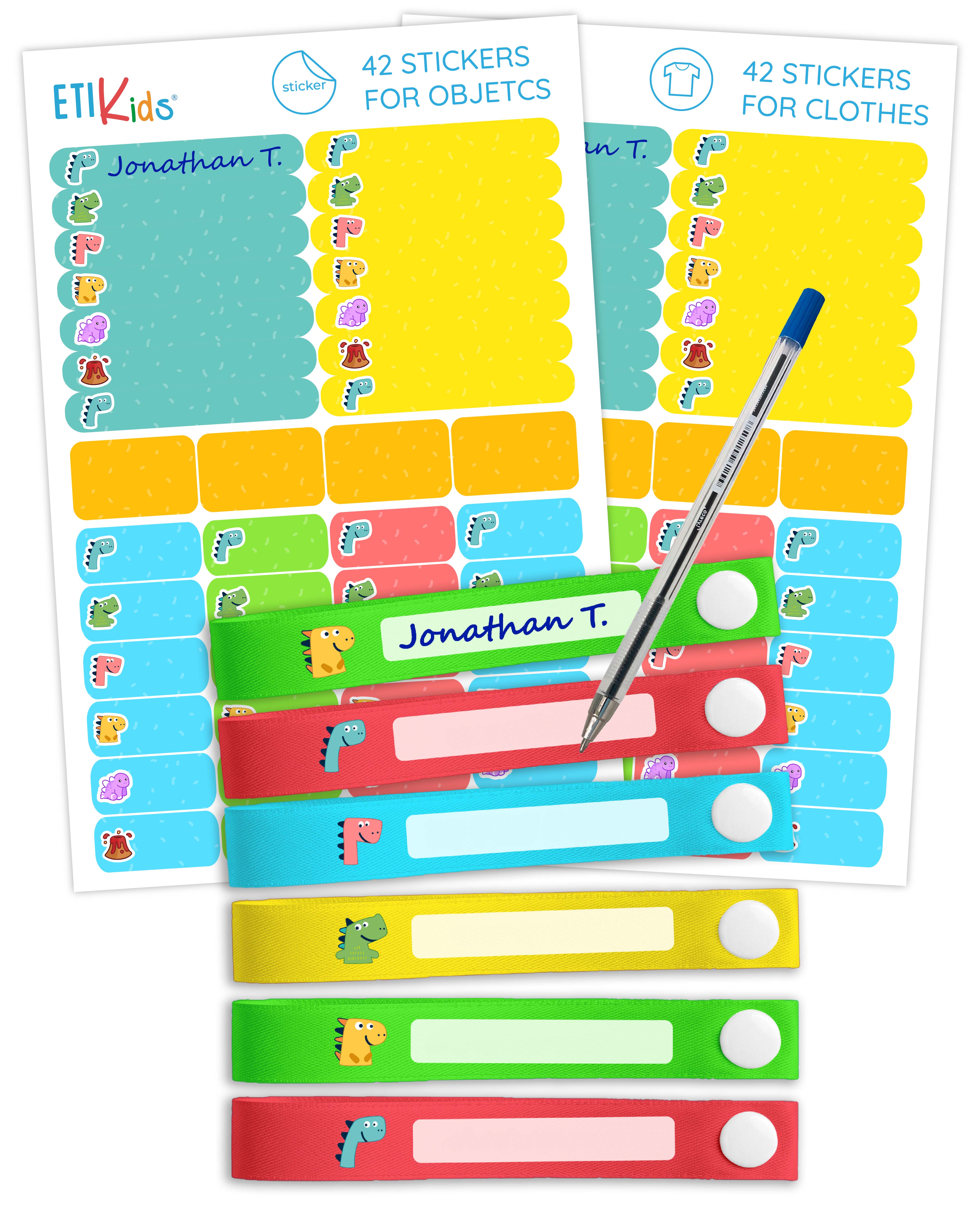 Pack 6 cintas para colgar + 42 etiquetas para ropa + 42 para objetos